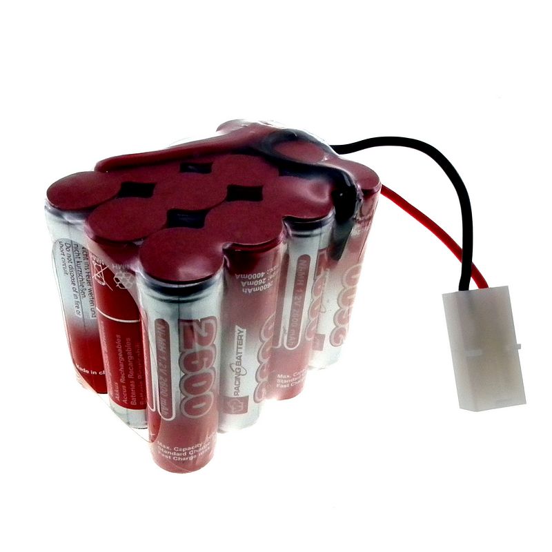 14.4V 2600mAh AA NiMH Compact (4 x 3) RC Battery Pack Vapex