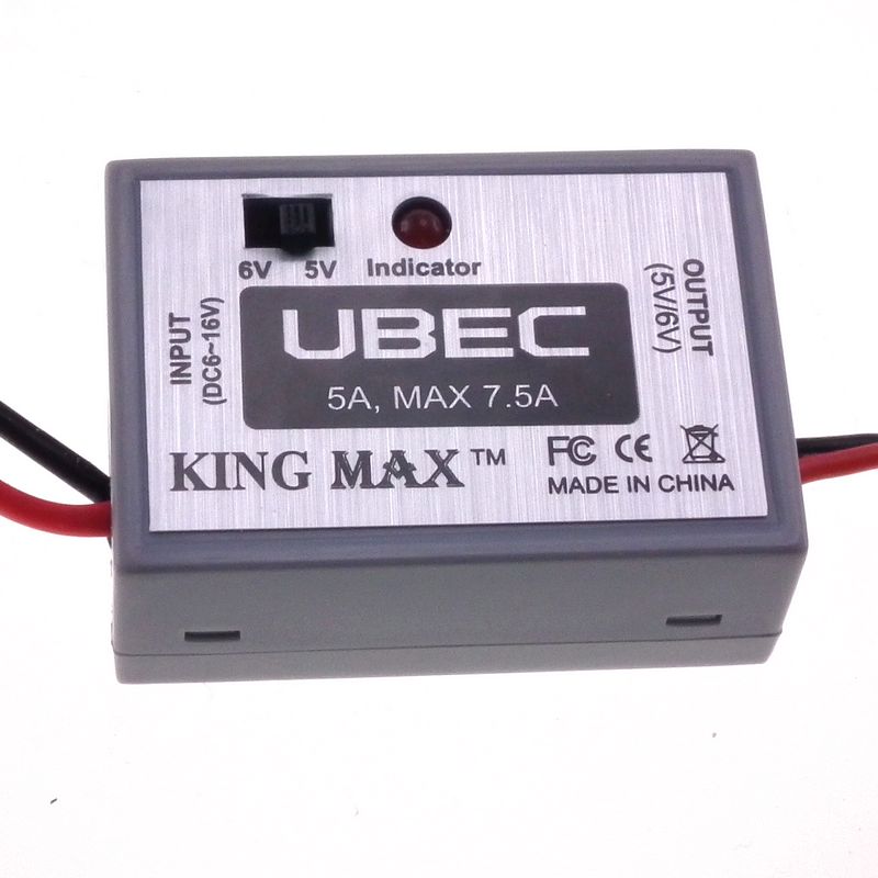 5A (max 7.5A) KingMax Universal Battery Eliminator Circuit (UBEC).