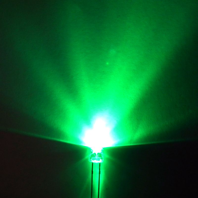 5mm ultra-bright Green LED - WIDE ANGLE