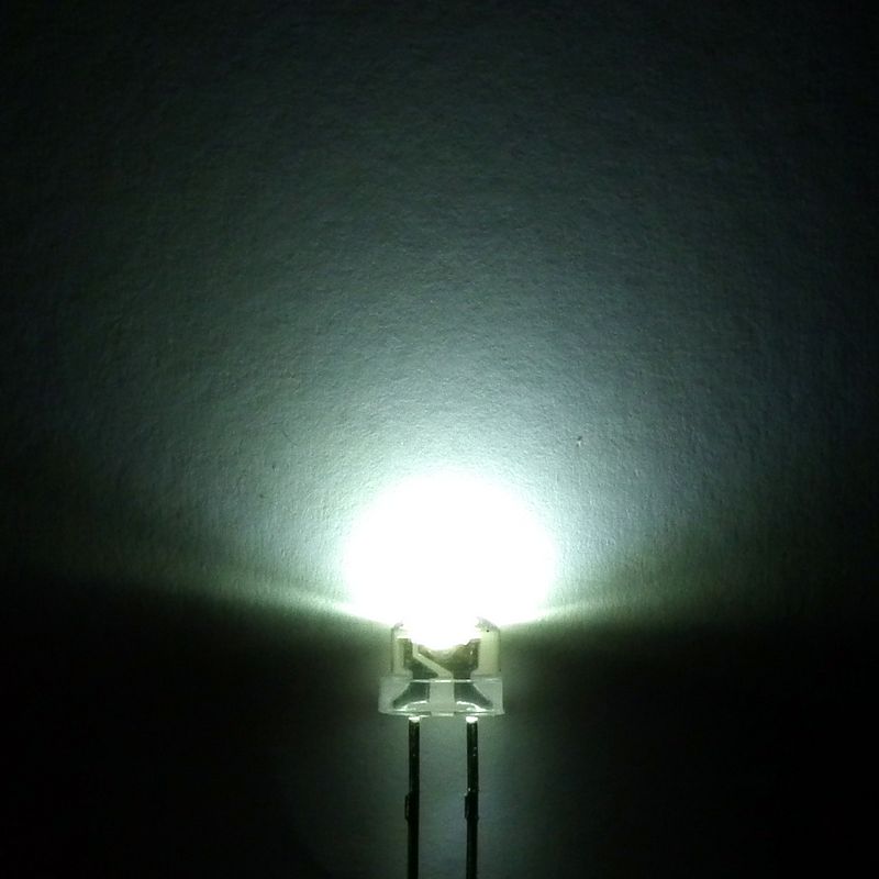5mm ultra-bright High Power Warm White LED - WIDE ANGLE