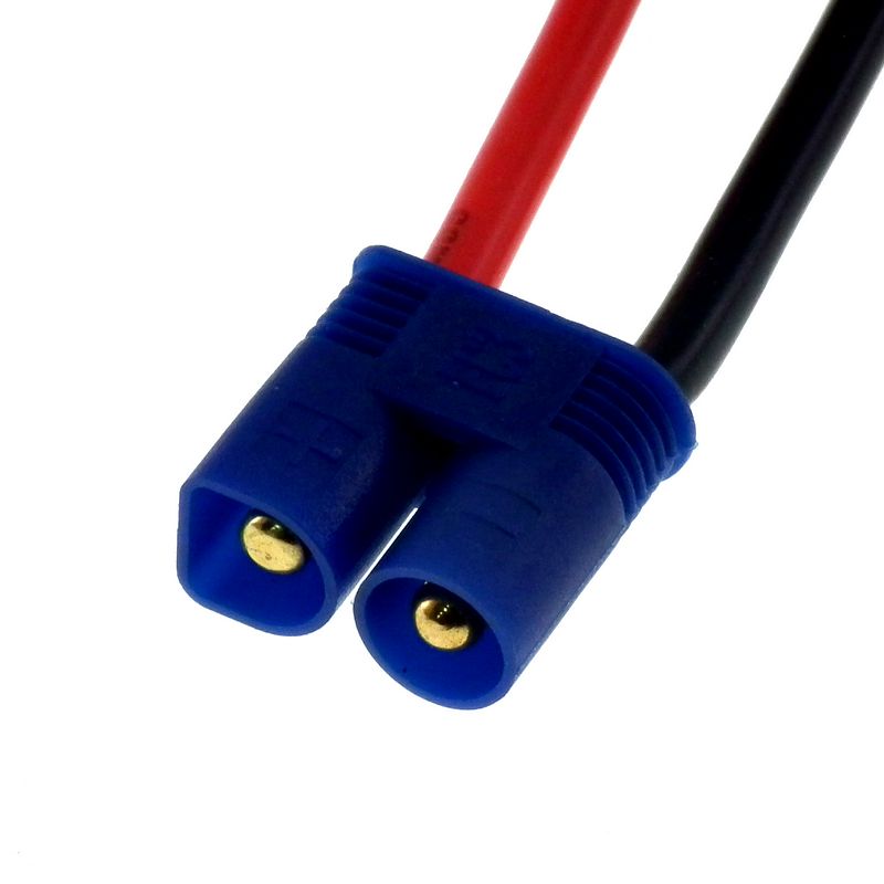 EC3 Female (Male pins) connector with 2-wires 14awg Silicone cable