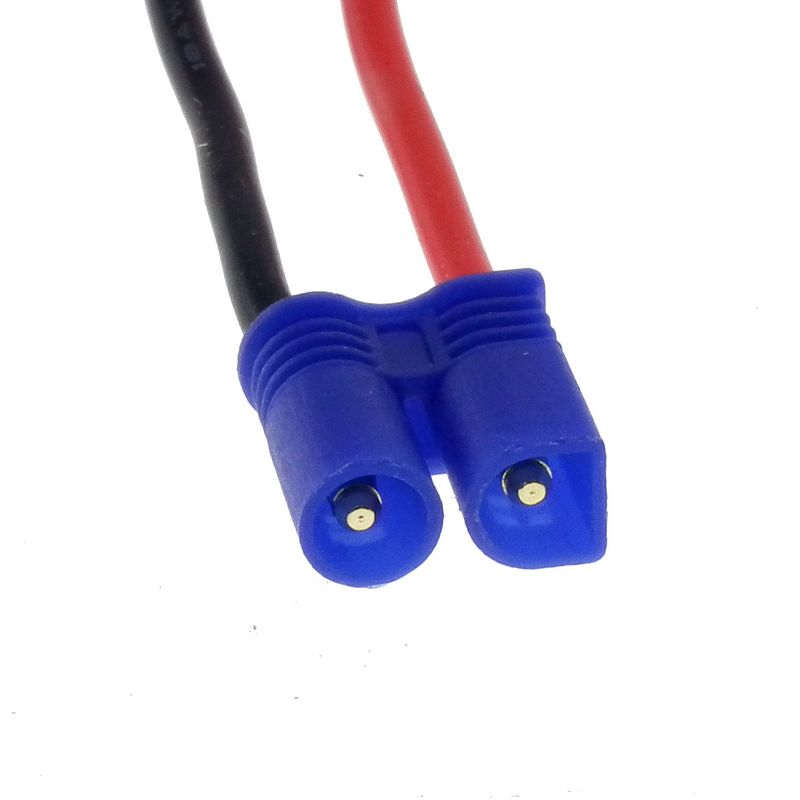 EC2 Female (Male pins) connector with 2-wires 18awg Silicone cable