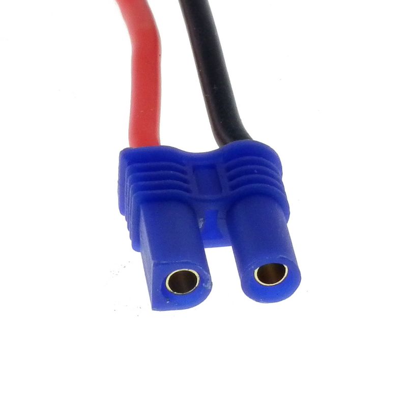 EC2 Male (Female pins) connector with 2-wires 18awg Silicone cable