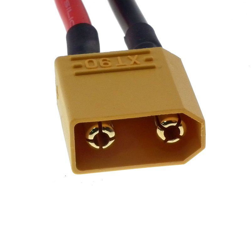 XT90 Gold Plated 90A RC Connector with 2-wires 12awg Silicone cable - Female (Male pins)