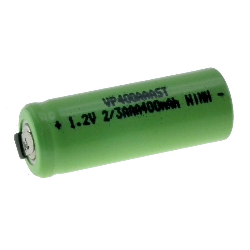 1.2V 400mAh NiMH 2/3AAA Single Cell