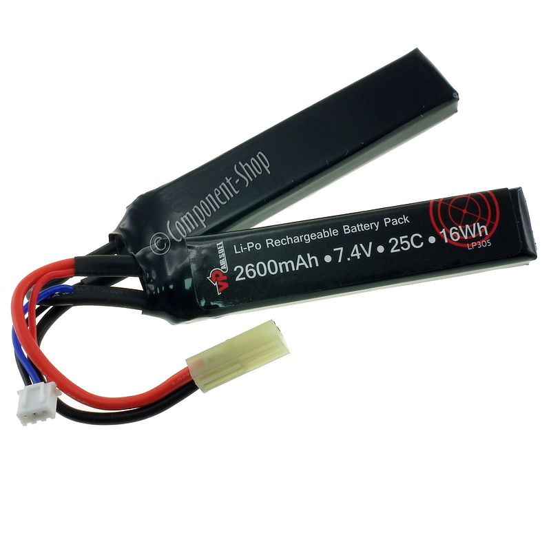 7.4V 2600mAh 25C cranestock lipo battery