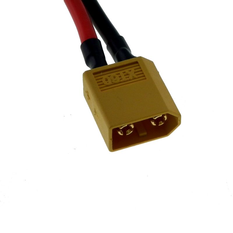XT60 Gold Plated 65A RC Connector with 2-wires 14awg Silicone cable - Female (Male pins)