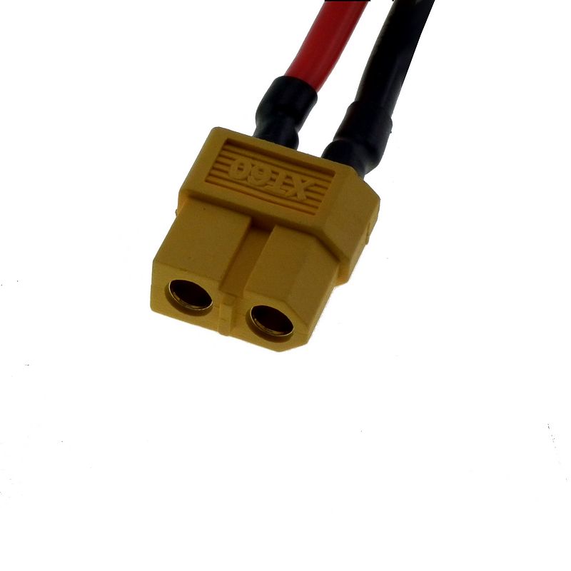 XT60 Male (Female pins) connector with 2-wires 14awg silicon cable