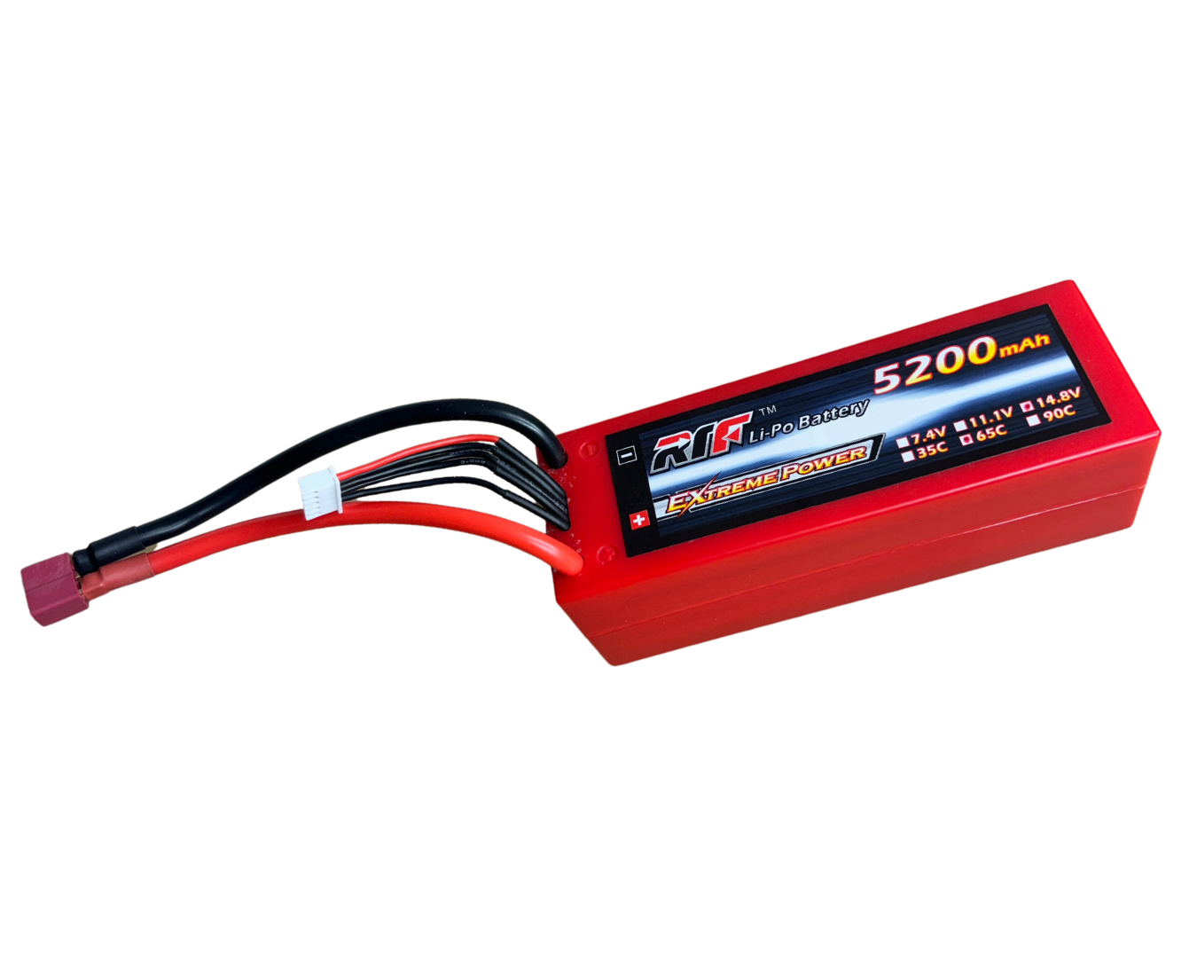 14.8V 5200mAh 65C 4S Continuous Discharge Hard-Case Racing Lipo Battery