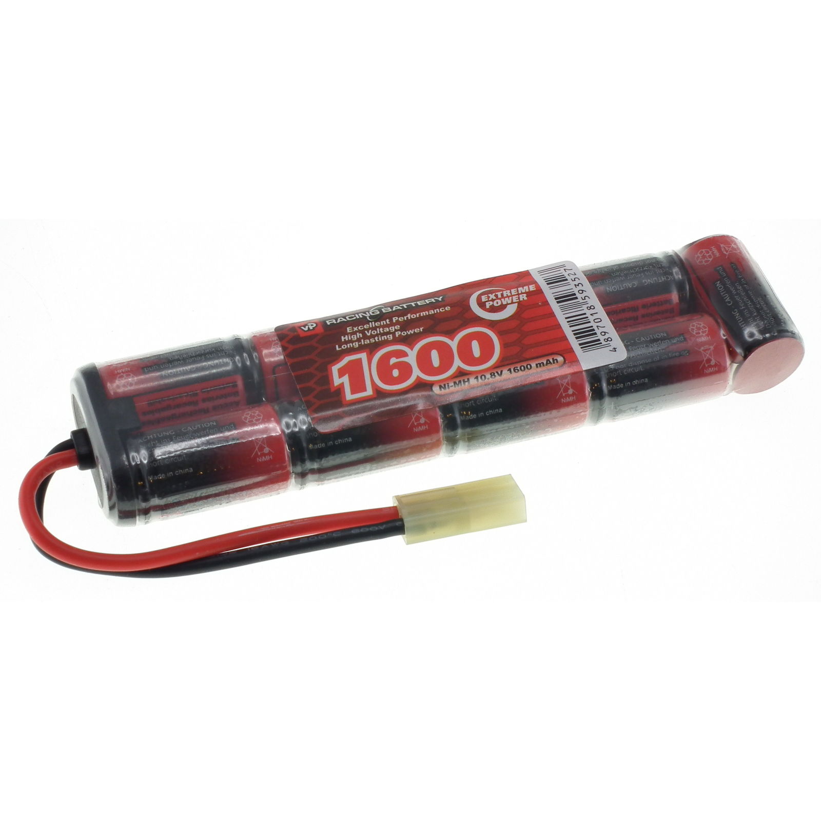 10.8V 1600mAh 2/3A NiMH Mini Battery Pack. (4x2 + 1)