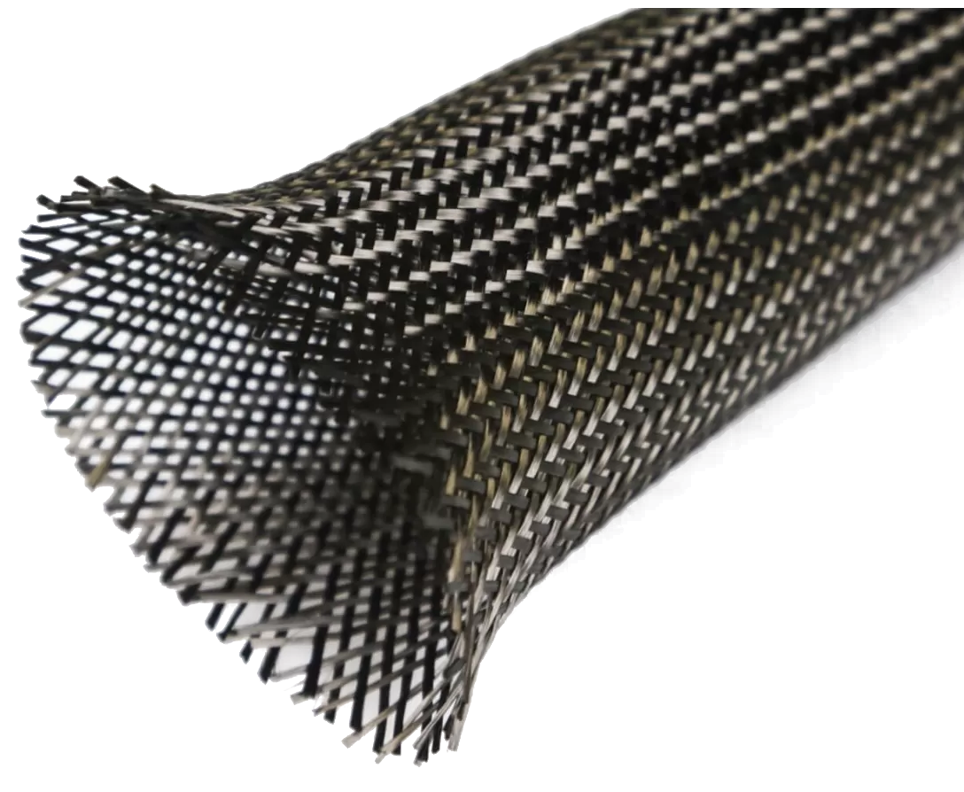 10mm diameter braided sleeving (black)