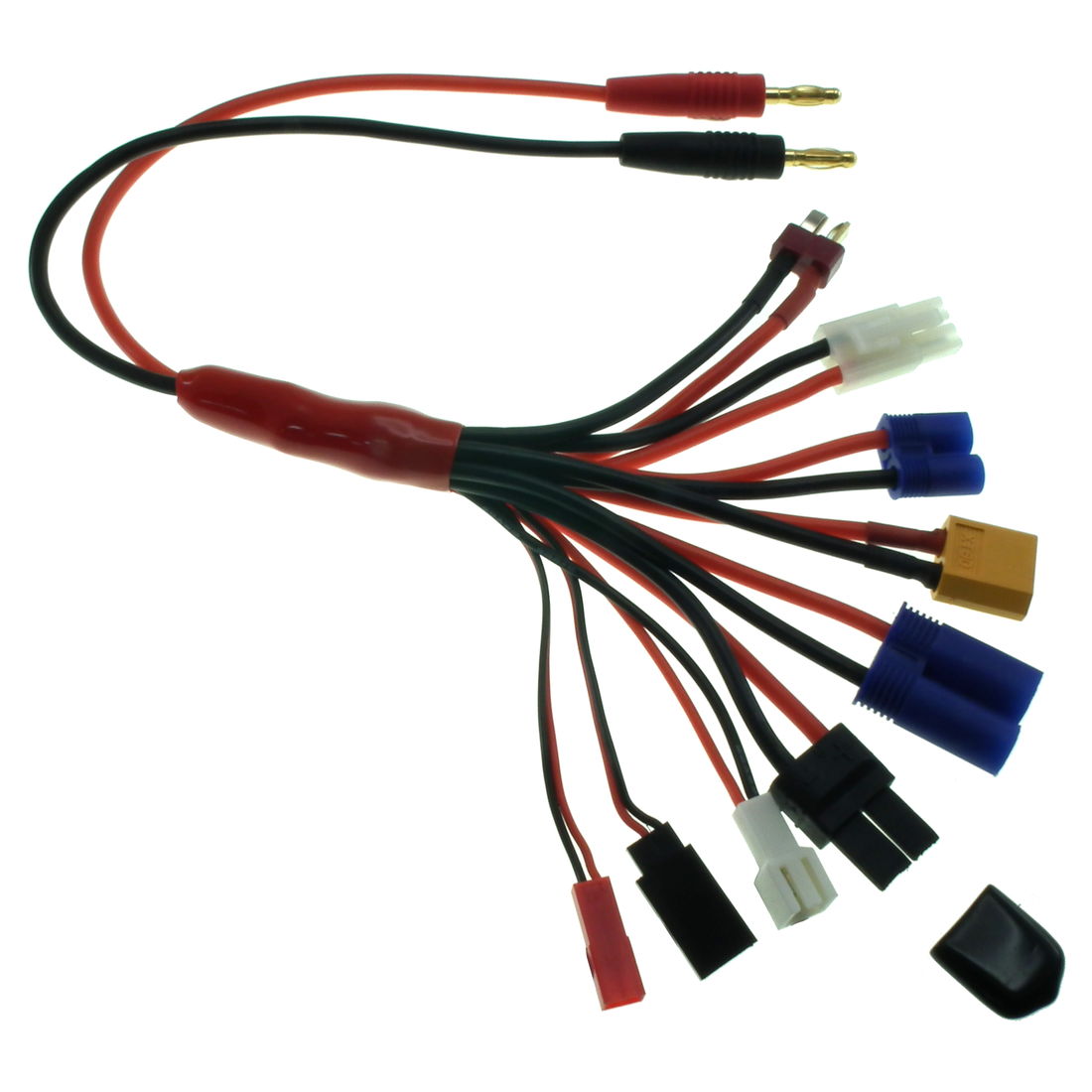 Multi Charging harness 4mm banana plugs to 9 plugs 