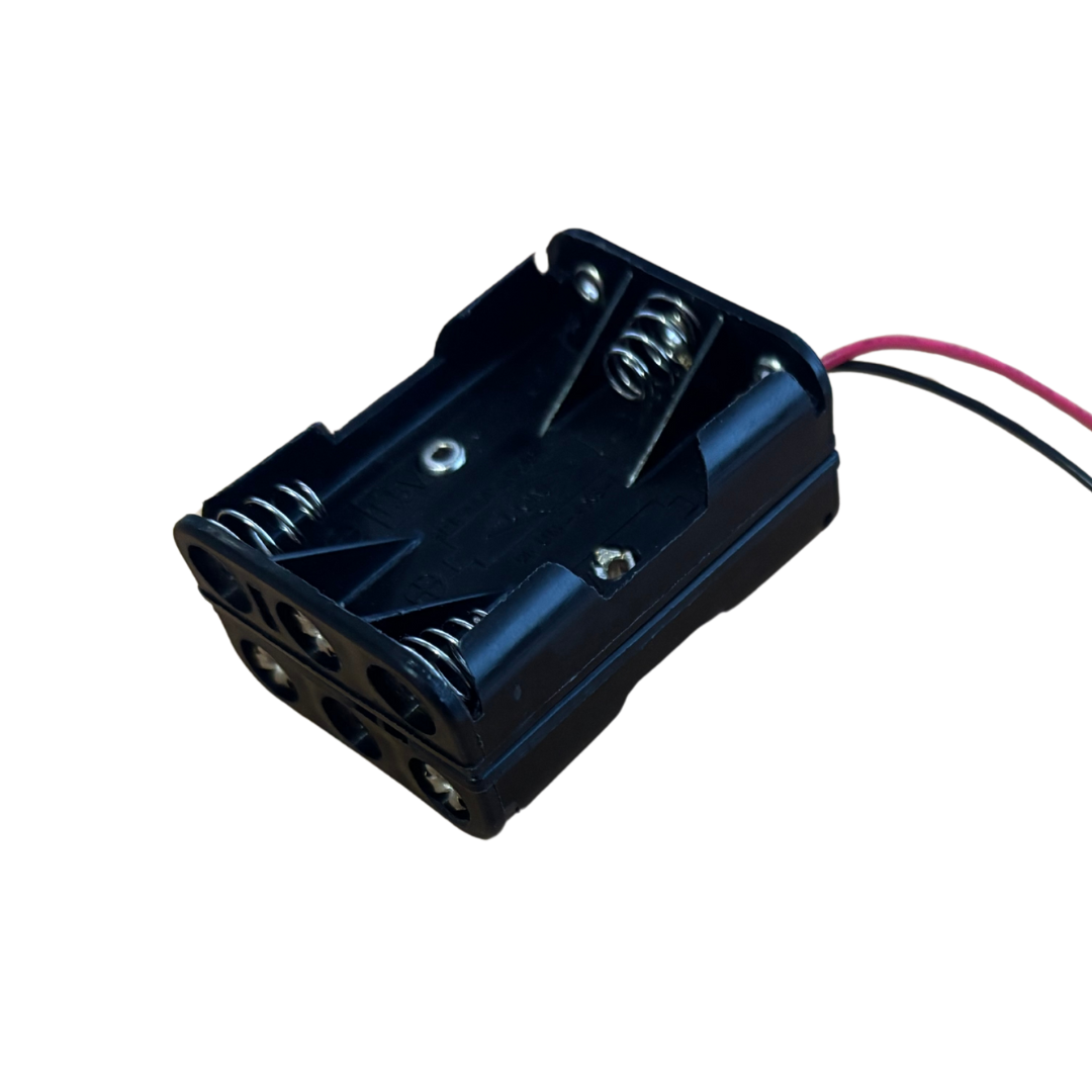 Battery holder for 4 AAA batteries Square (wire connects)