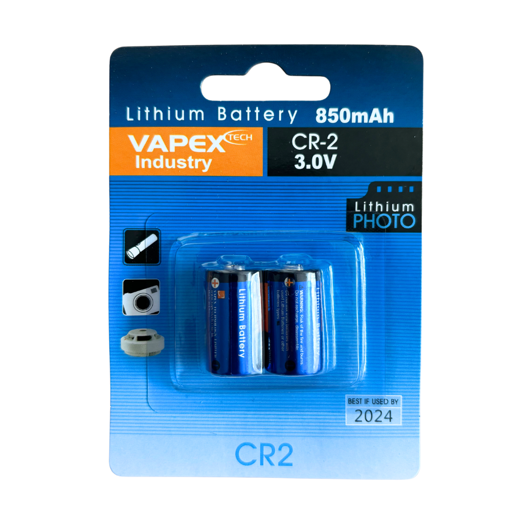3V 750mAh Lithium Camera Battery CR2 Vapex - Pack of 2