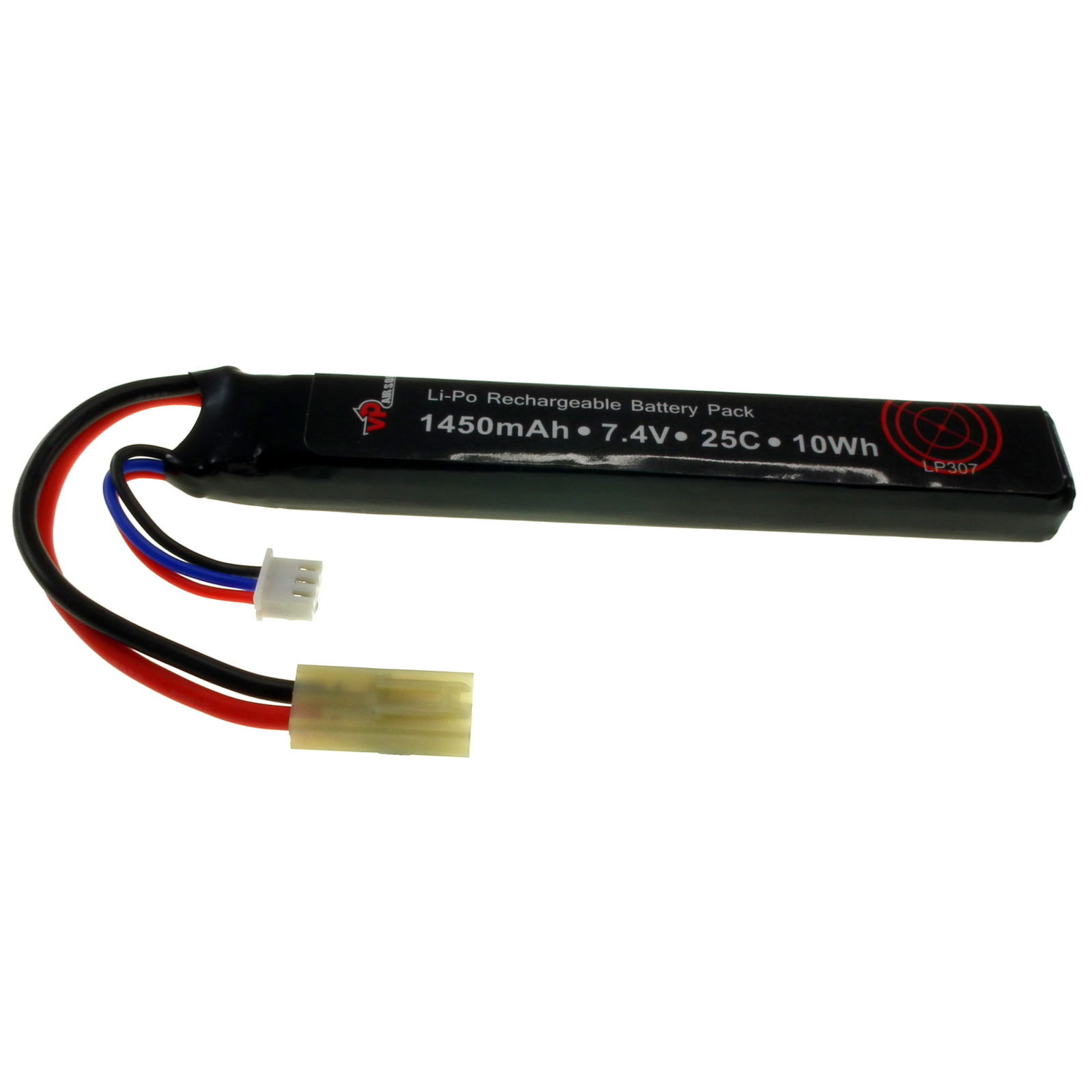 7.4V 1450mAh 25C+ continuous discharge lipo battery