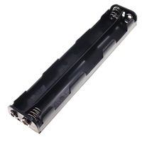 Battery holder for 6 AA batteries, 2+2+2 flat (PP3 clip) 