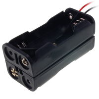 Battery holder for 4 AAA batteries Square (wire connects)