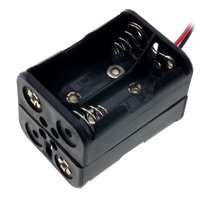 Battery holder for 4x LR1, N battery (Wire Connects)