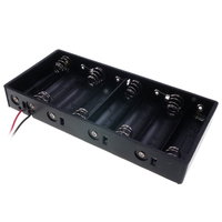 Battery holder for 8 AA batteries, side by side (Wire Connects)
