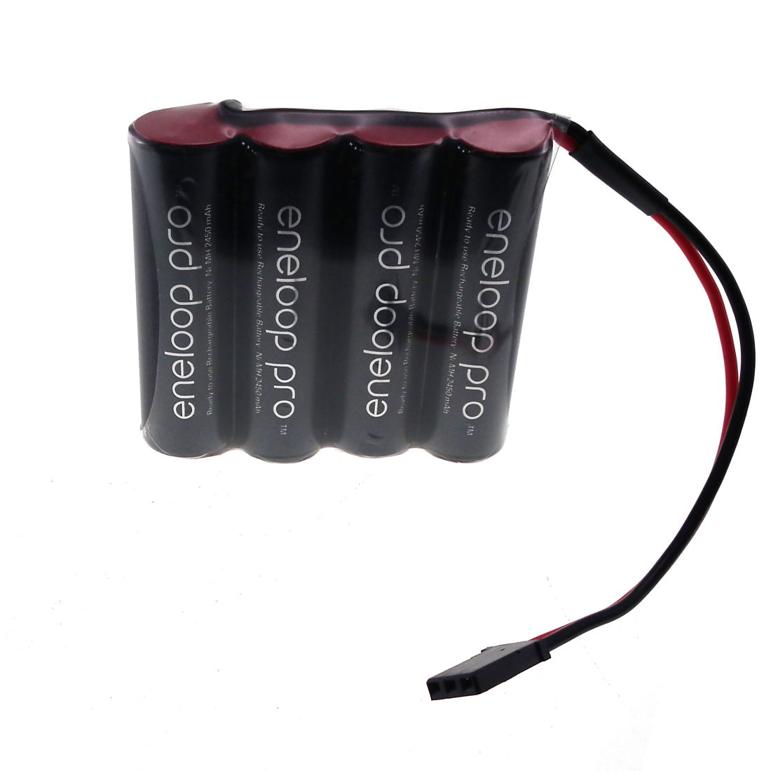 4.8V 2550mAh AA NiMH Eneloop Pro [BK-3HCDE] Flat battery pack.