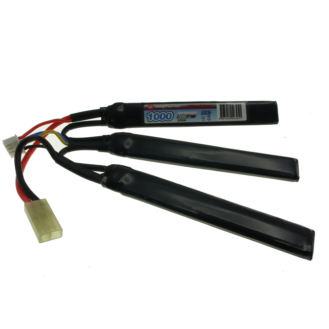 11.1V 1000mAh 20C+ Airsoft LiPO Split Pack