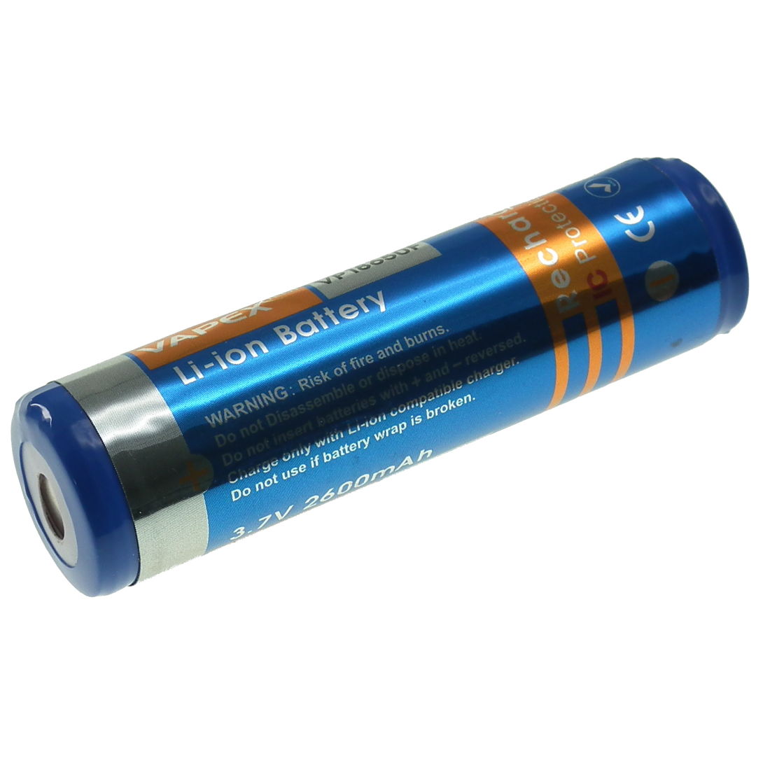 3.7V 2600mAh Li-ion 18650 Single Cell Battery ( Flat top) Vapex