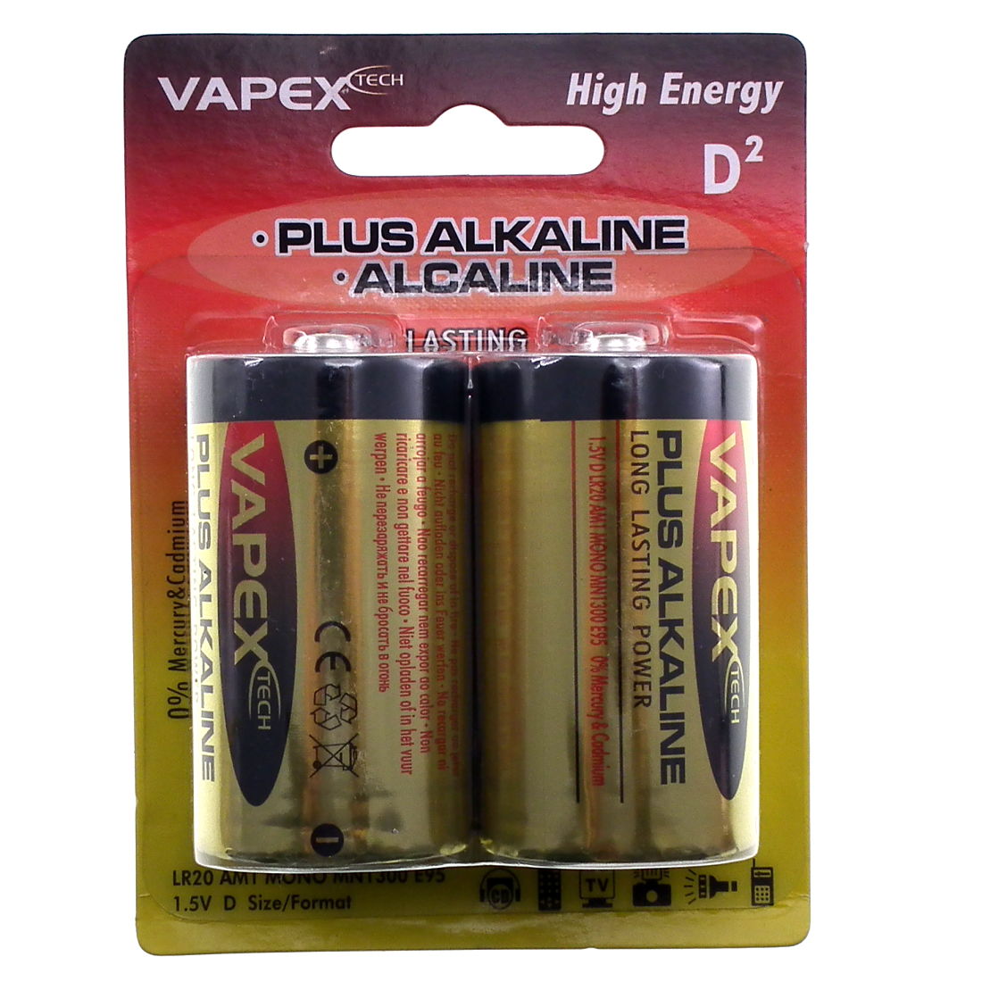 Alkaline 1.5V D Size Batteries