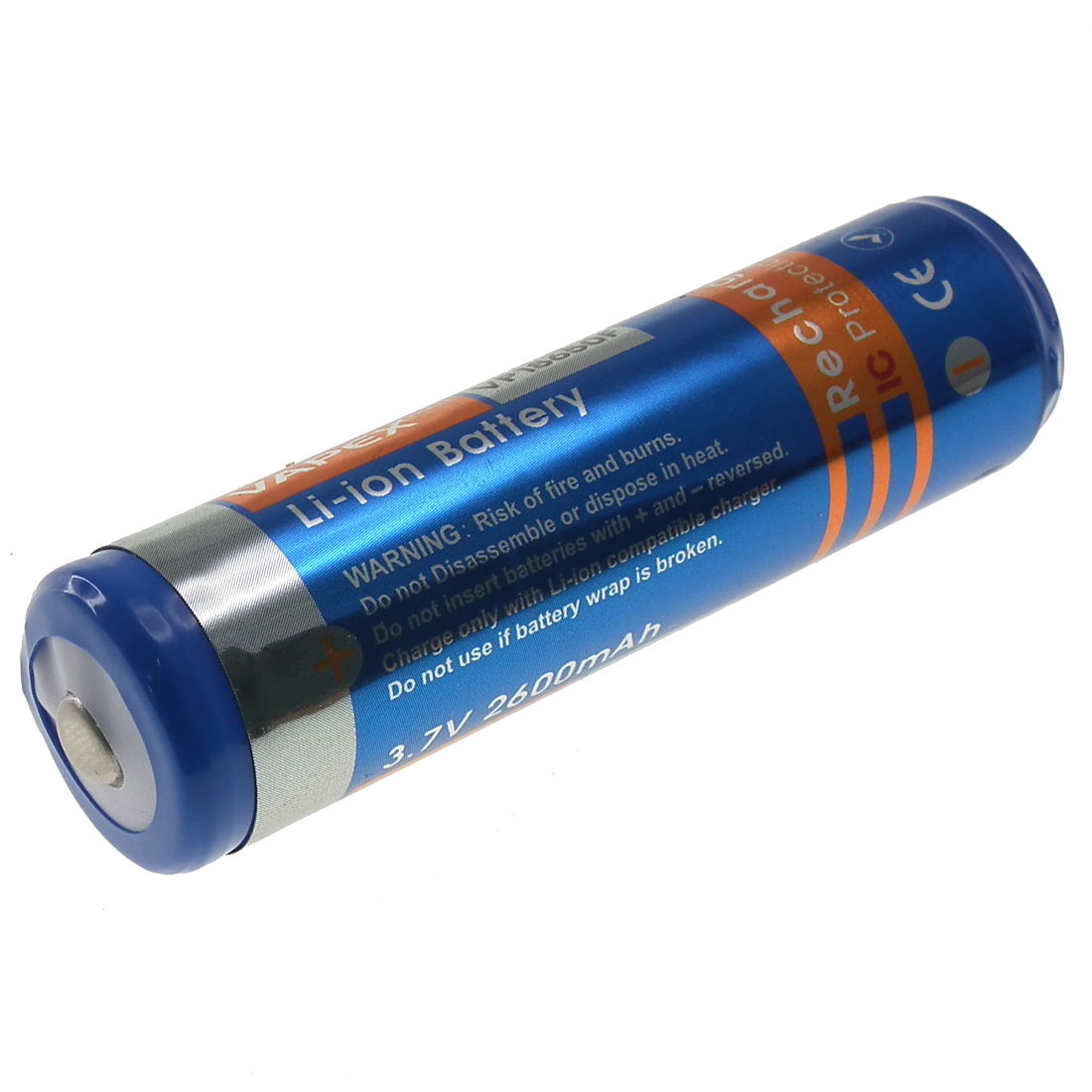 3.7V 2600mAh Li-ion 18650 Single Cell Battery (button top) Vapex