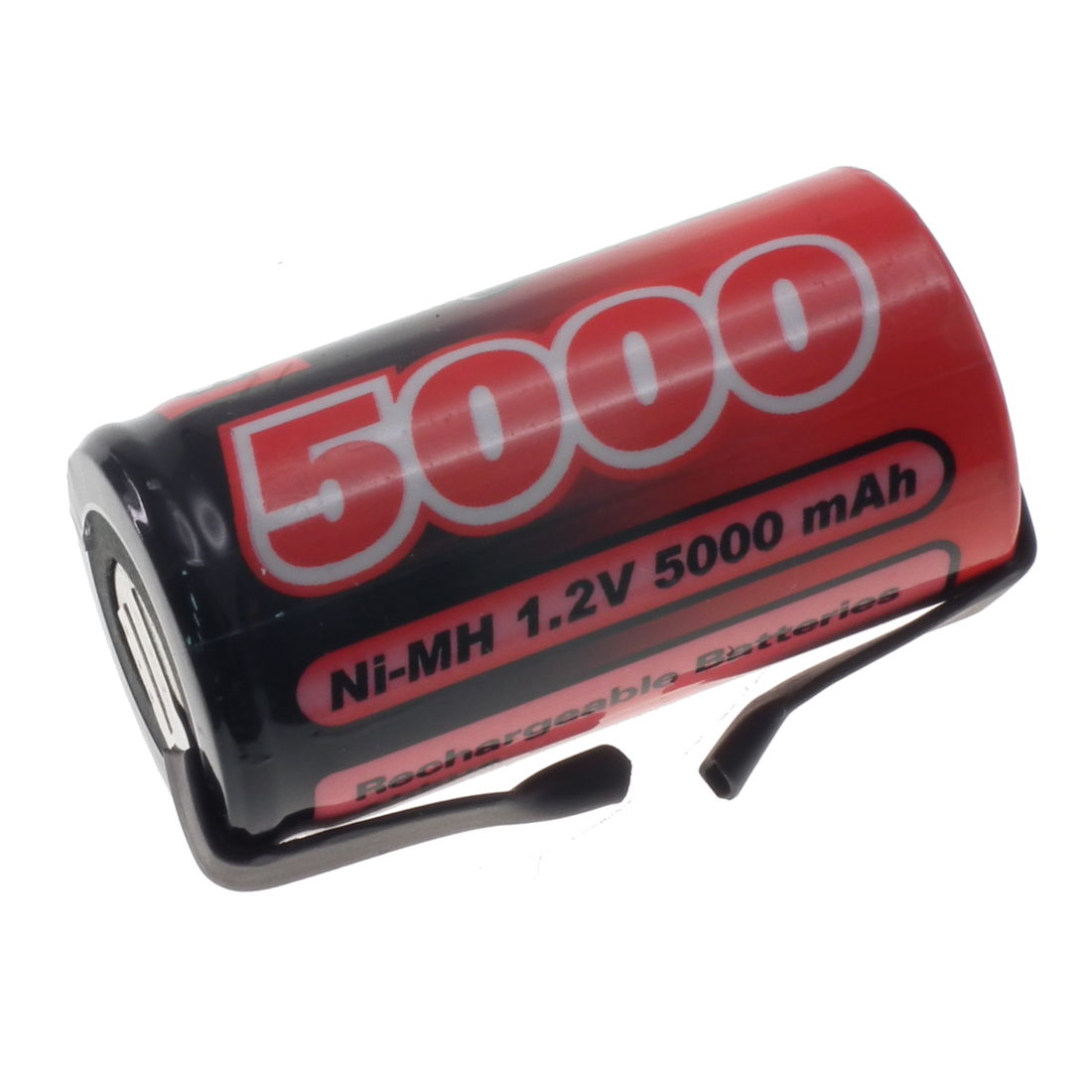 1.2V 5000mAh NiMH SubC (SC) Single Cell rechargeable battery (with tags)