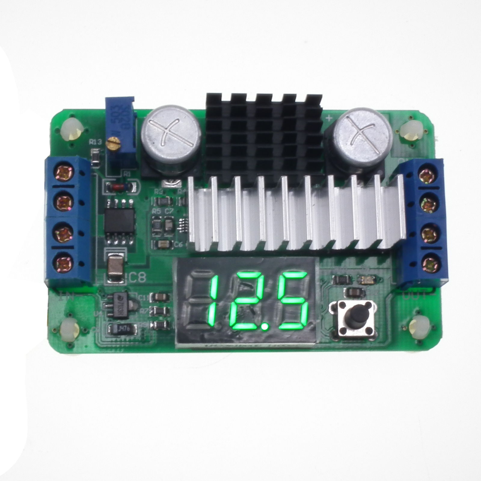 Voltage Booster with Green LED Display (Input 3.5V-30V Output up to 30V) 72W