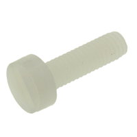 M2 Nylon Cheese Head Slotted Screw 10mm pack of 10