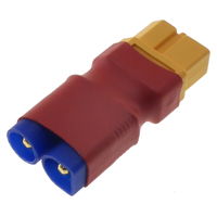 XT60 Male (Female pins) to EC3 Female (Male pins) RC Battery Adapter (No Wires)