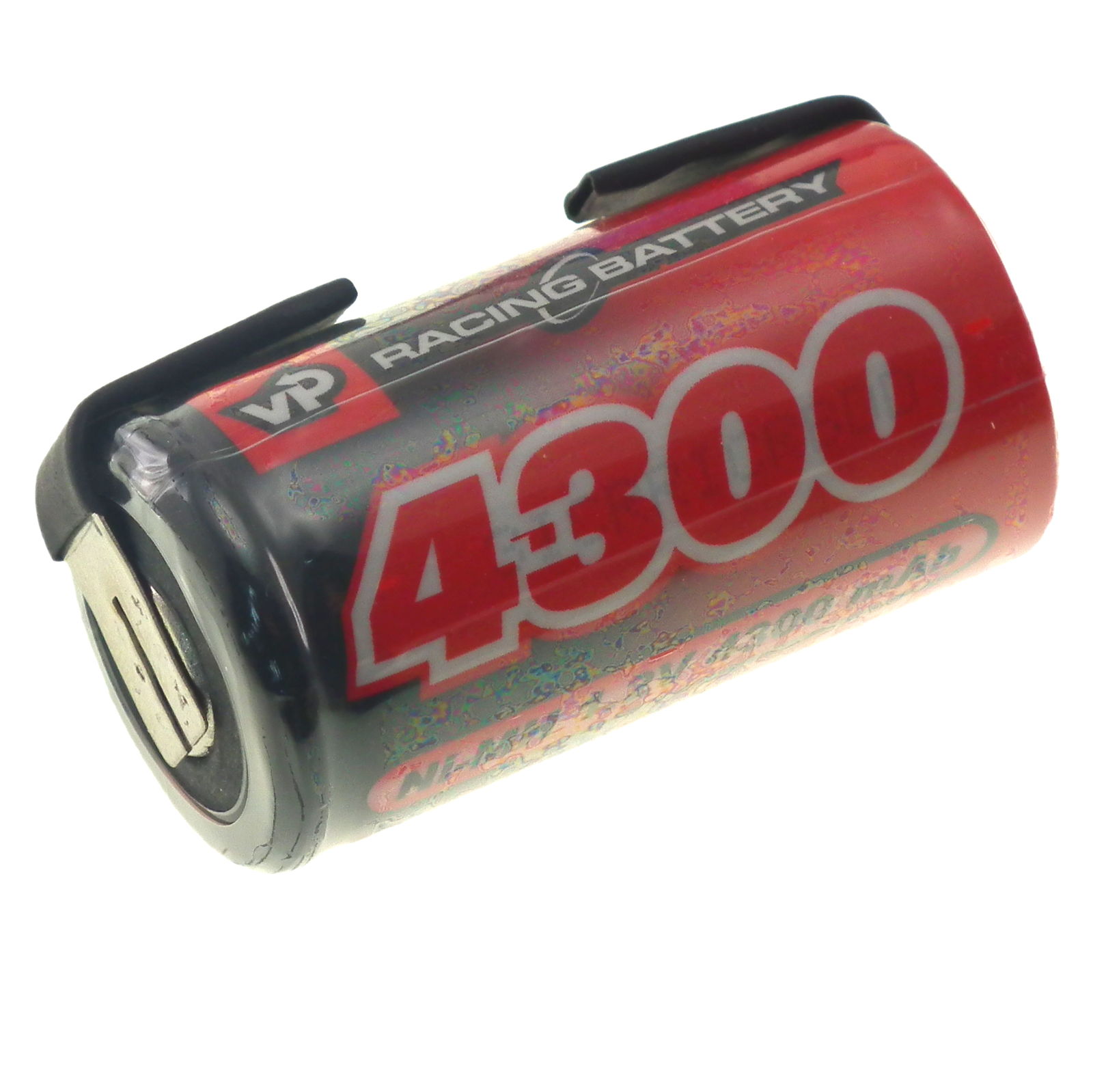 1.2V 4300mAh NiMH SubC (SC) Single Cell rechargeable battery (with tags)