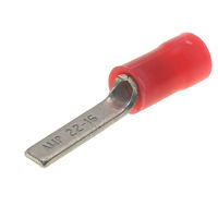 1/8" (2.8mm) Male Red Spade Crimp Terminals - Pair