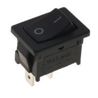 Miniature Rocker switch - Single pole, on/off (printed I / O)