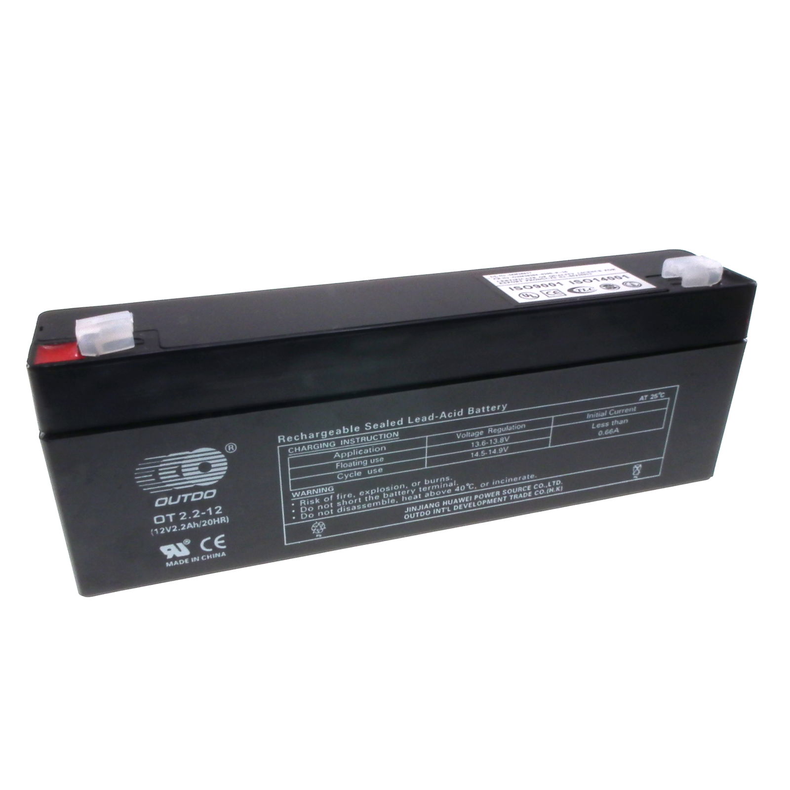 12V 2.2Ah (Long type) Sealed lead-acid battery