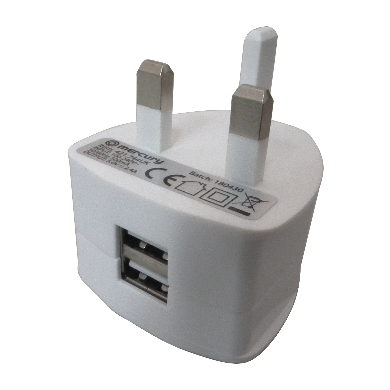Twin USB Mains Power Supply