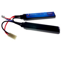 7.4V 2200mAh 20C+ Continuous Discharge Airsoft Split Pack LiPO Battery 