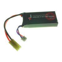 7.4V 1300mAh 30C+ Continuous Discharge Airsoft LiPO Battery 