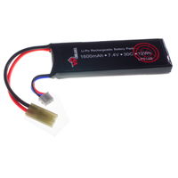 7.4V 1600mAh 30C+ Continuous Discharge Airsoft LiPO Battery 