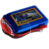 7.4V 4000mAh LiPO TX battery for DX8 (multiple connectors)