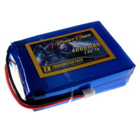 7.4V 4000mAh LiPO TX battery for DX8 (single connector)