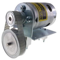 850 12V DC motor with 2.1:1 belt reduction drive