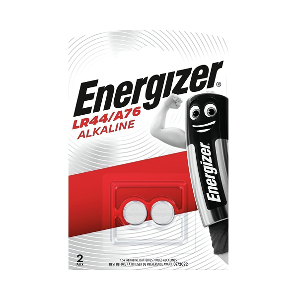 Energizer Alkaline LR44/A76 Button Battery  -Pack of 2