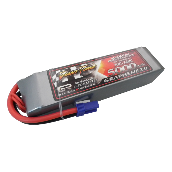 14.8V 5000mAh 70C/140C Graphene LiPO RC Battery Giant Power