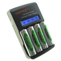 Vapex FAST LCD Charger for AA / AAA / PP3 NiMH Batteries
