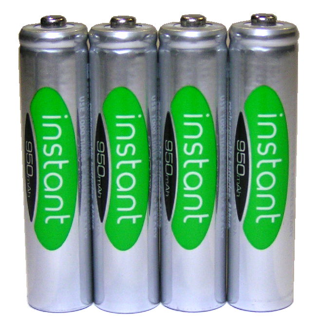 AAA 950mAh NiMH low self discharge batteries pk/4
