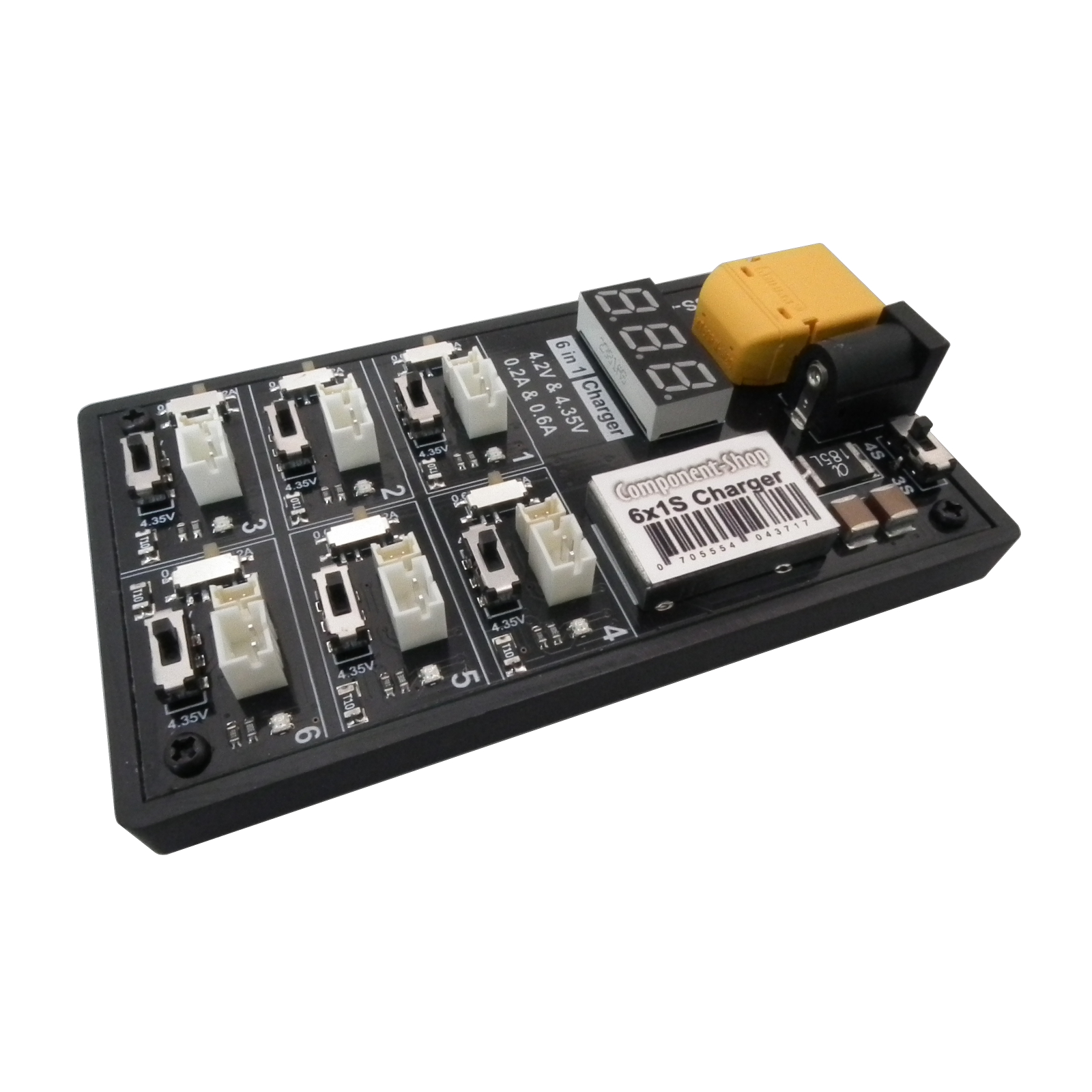 6 Port Single Cell Lipo Battery Charger