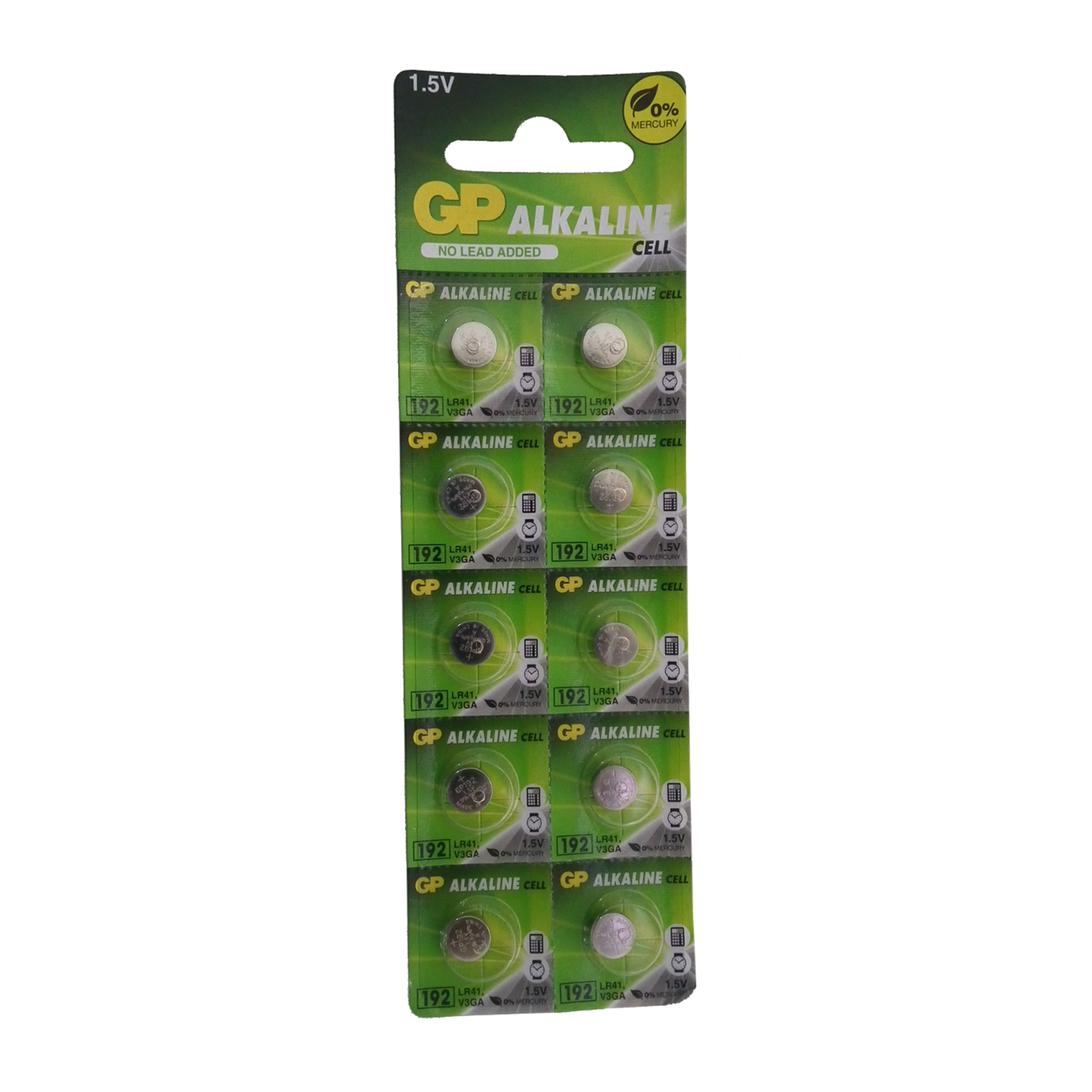 AG7 (LR57, LR926, LR927, 395, 399) Alkaline Button Coin Cell Battery pack of 10