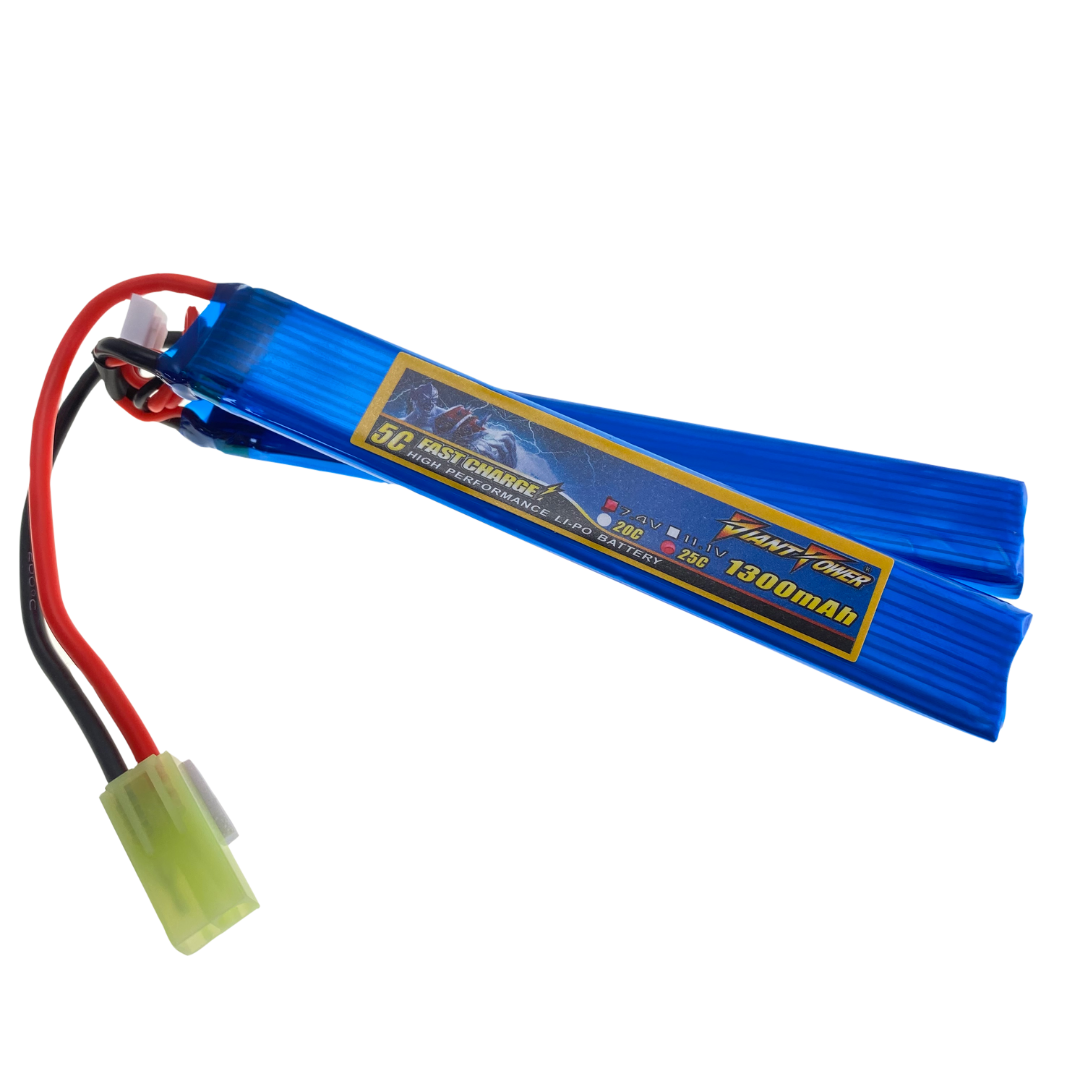 7.4V 1300mAh 15C continuous discharge lipo battery
